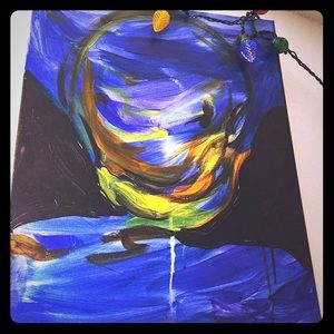 Prints😽- Abstract art work in phthalo blue by Diane Vee! 💕